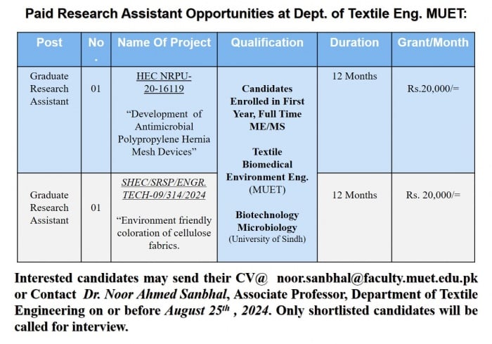 Paid Research Assistant Opportunities