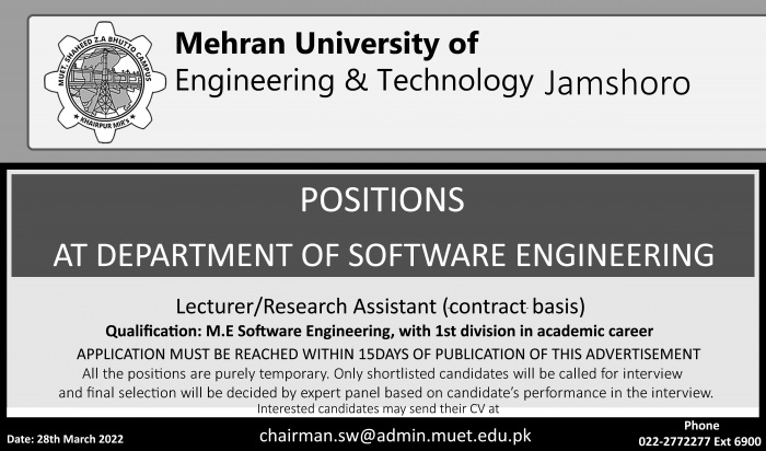 Lecturer/Research Assistant at Software Engineering Department 